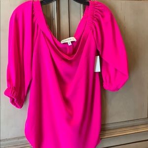 Off the shoulder hop pink too. Brand new